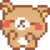 🌟 Эмодзи «KUMA san - pixel bear» для Telegram