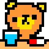 🌟 Эмодзи «KUMA san - pixel bear» для Telegram