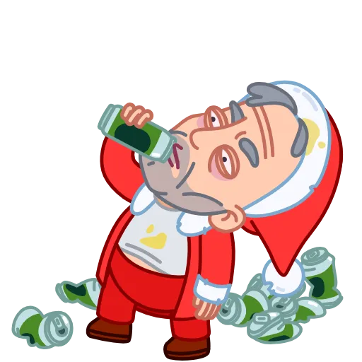 🥴 Эмодзи «Bad Santa» для Telegram