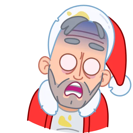 😨 Эмодзи «Bad Santa» для Telegram