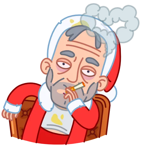 😘 Эмодзи «Bad Santa» для Telegram
