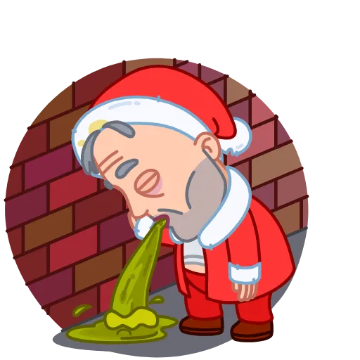 🤮 Эмодзи «Bad Santa» для Telegram