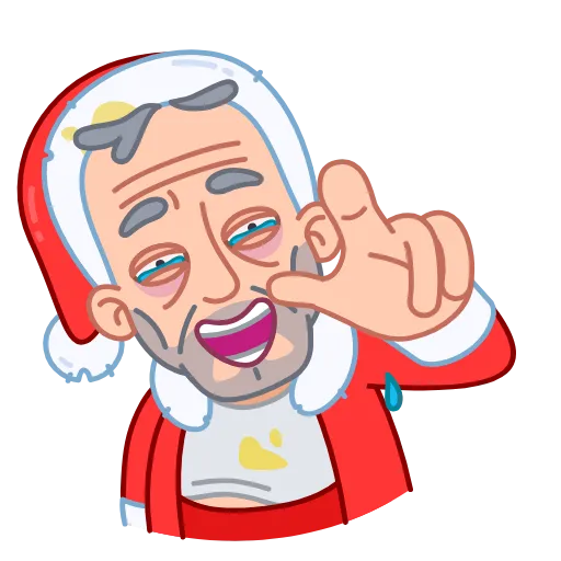Эмодзи Bad Santa для Telegram — скачать