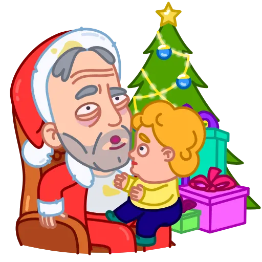 😮 Эмодзи «Bad Santa» для Telegram