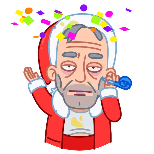 🥳 Эмодзи «Bad Santa» для Telegram