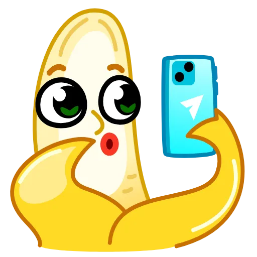 🤳 Эмодзи «✈ Banana - банан» для Telegram