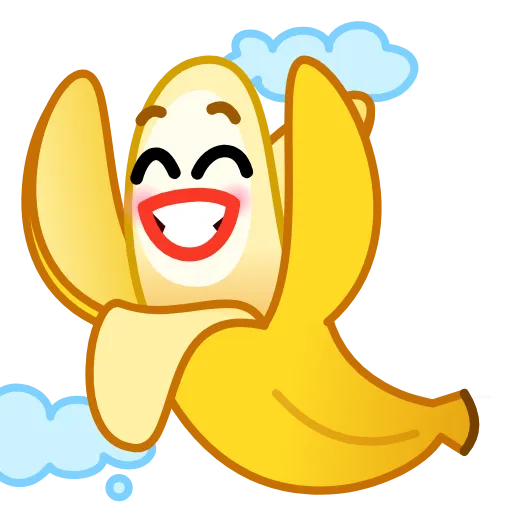 ✈ Эмодзи «✈ Banana - банан» для Telegram