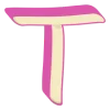 🌸 Эмодзи «Барби шрифт - розовые буквы» для Telegram