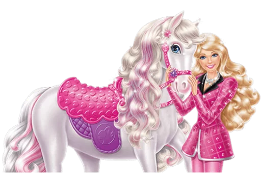 🐴 Стикер «?Barbie drawings?» для Telegram
