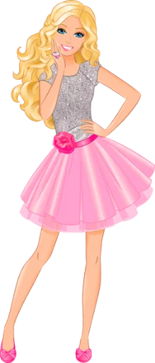 👯 Стикер «?Barbie drawings?» для Telegram