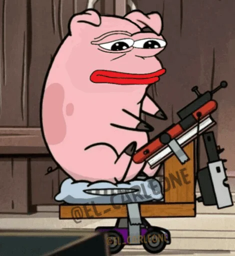 🐸 Стикер «Bare Pepe&;s» для Telegram