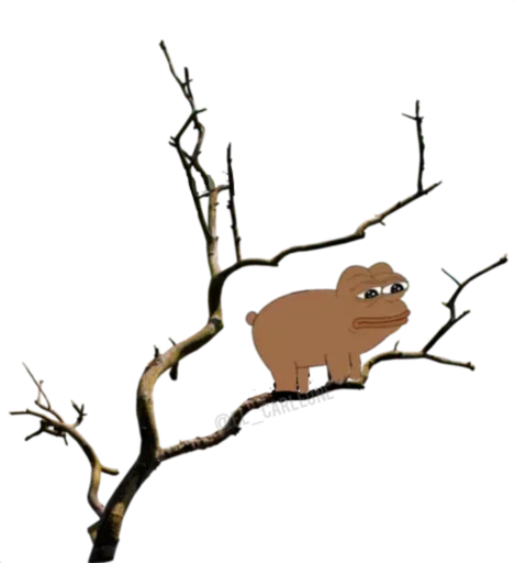 🐸 Стикер «Bare Pepe&;s» для Telegram