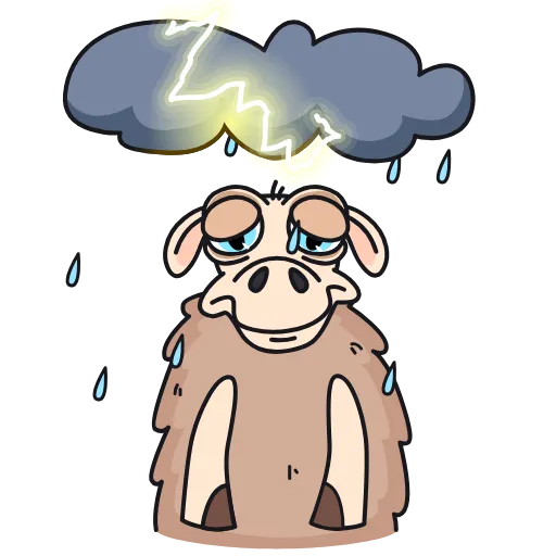 ⛈ Эмодзи «Бе-бе-безумие» для Telegram