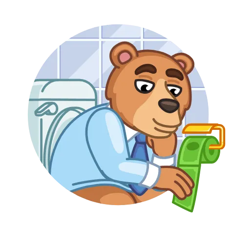 🚽 Эмодзи «Bear & Bull» для Telegram