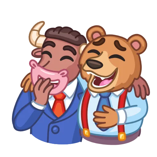 Эмодзи Bear &amp; Bull для Telegram — скачать