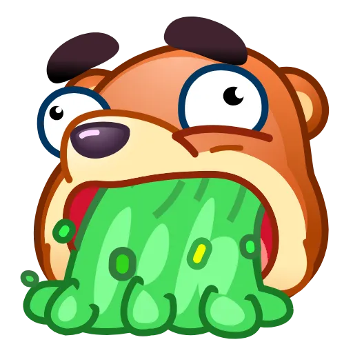 🤮 Эмодзи «Bear Emoji» для Telegram