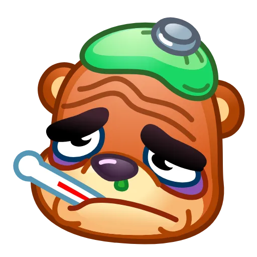 🤒 Эмодзи «Bear Emoji» для Telegram