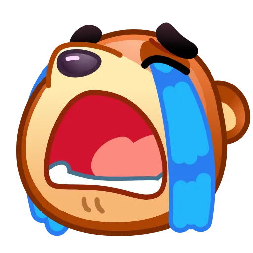 😭 Эмодзи «Bear Emoji» для Telegram