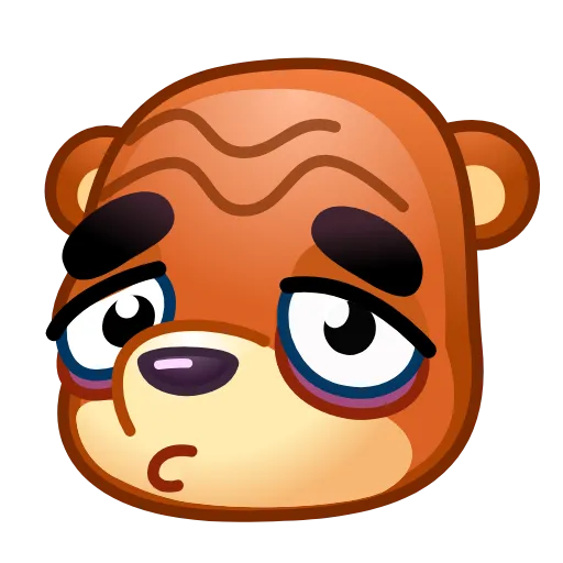 😞 Эмодзи «Bear Emoji» для Telegram