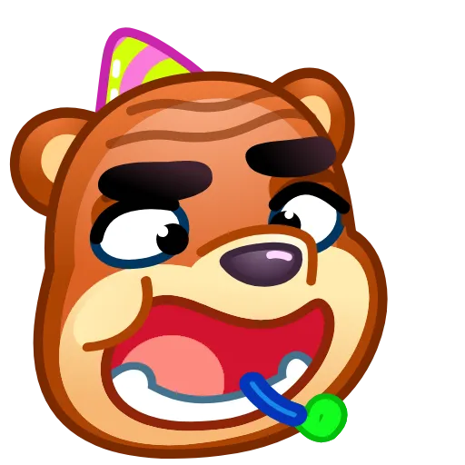 🥳 Эмодзи «Bear Emoji» для Telegram