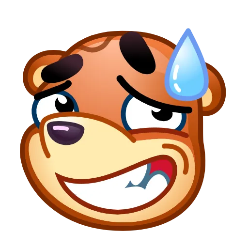 😓 Эмодзи «Bear Emoji» для Telegram