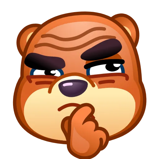 🤔 Эмодзи «Bear Emoji» для Telegram