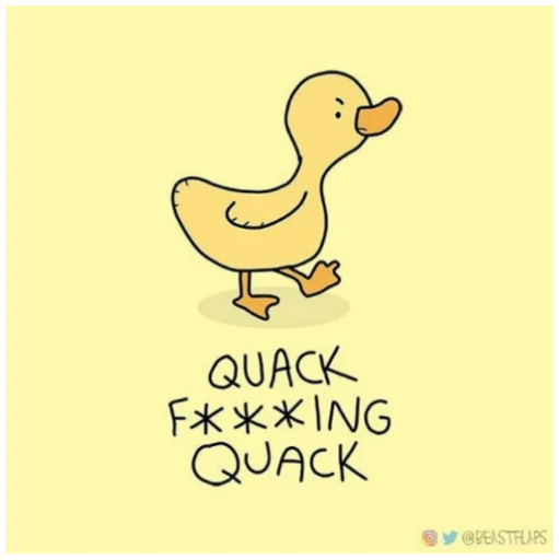 🦆 Стикер «Grumpy Animals» для Telegram