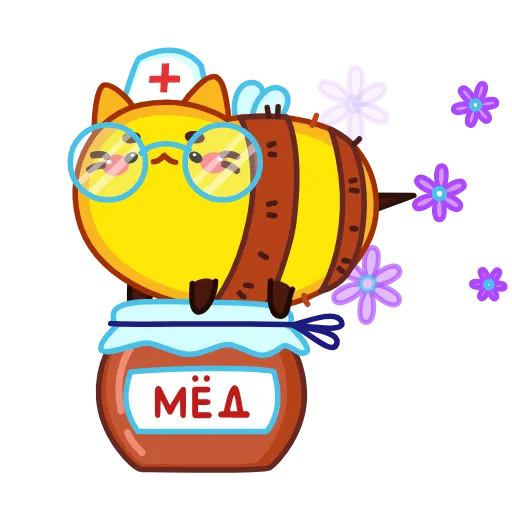 🍯 Эмодзи «Пчелокот» для Telegram