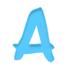 🔠 Эмодзи «Голубые буквы, русские и английские» для Telegram