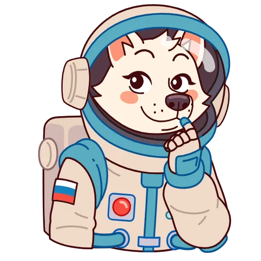 😌 Эмодзи «Белка и Стрелка» для Telegram