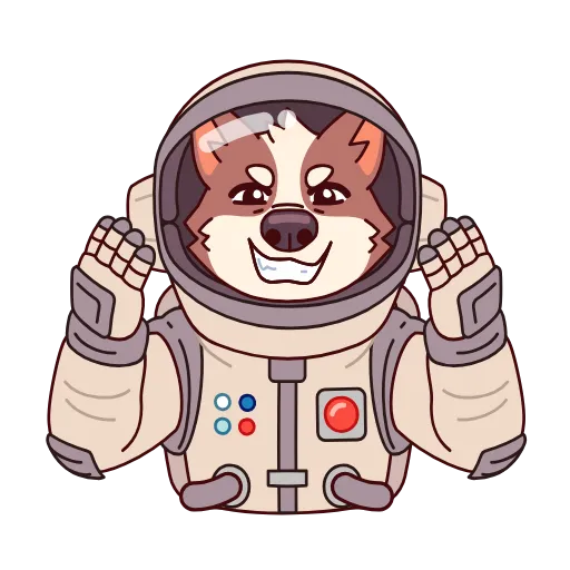 🥳 Эмодзи «Белка и Стрелка» для Telegram
