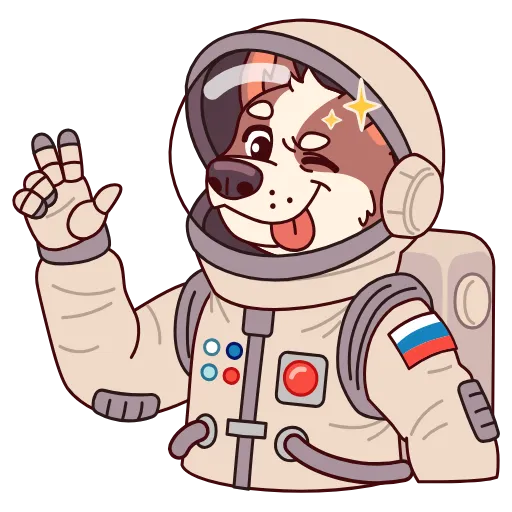 Стикерпак Белка и Стрелка для Telegram