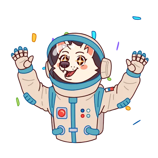 🥳 Эмодзи «Белка и Стрелка» для Telegram