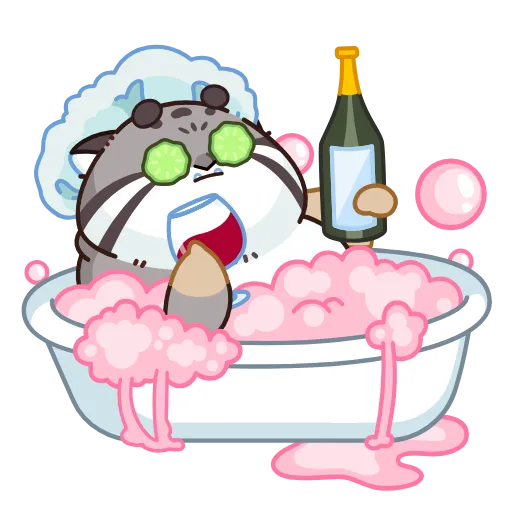 🛁 Эмодзи «Анимированный набор эмоджи с котом Беляшем из ВК» для Telegram