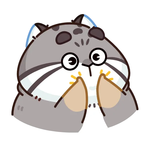 👏 Эмодзи «Анимированный набор эмоджи с котом Беляшем из ВК» для Telegram