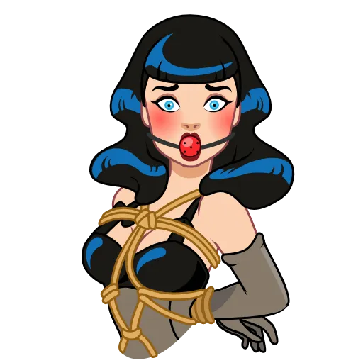😵 Эмодзи «Bettie Page» для Telegram