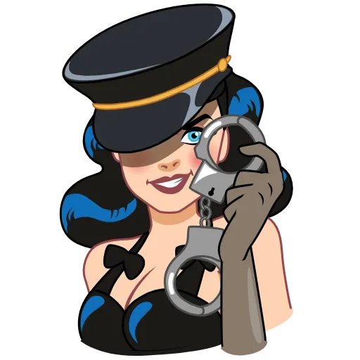 👮 Эмодзи «Bettie Page» для Telegram