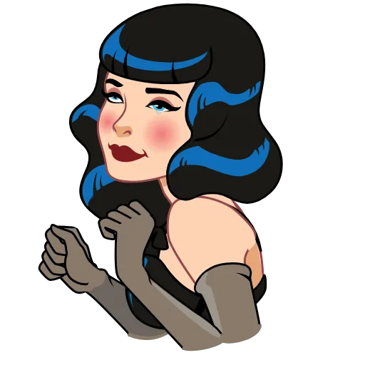 😀 Эмодзи «Bettie Page» для Telegram