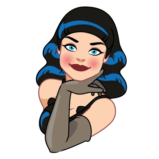 😄 Эмодзи «Bettie Page» для Telegram
