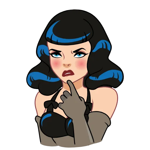 ☺️ Эмодзи «Bettie Page» для Telegram