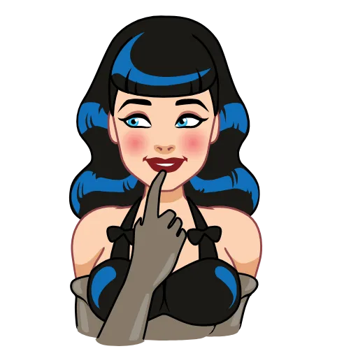 😅 Эмодзи «Bettie Page» для Telegram