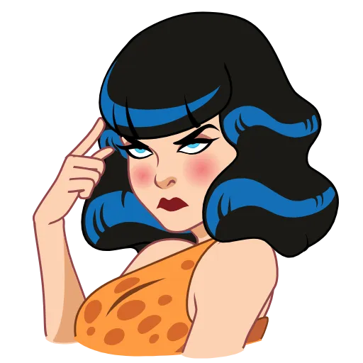 😠 Эмодзи «Bettie Page» для Telegram