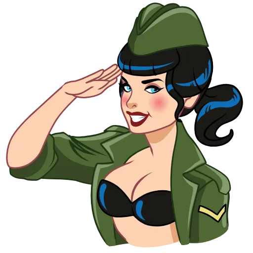 🫡 Эмодзи «Bettie Page» для Telegram