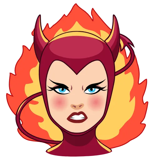 👿 Эмодзи «Bettie Page» для Telegram