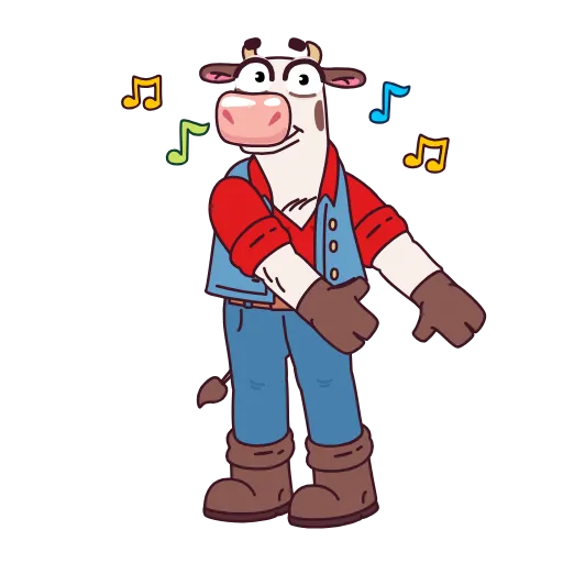 🕺 Эмодзи «Бык-фермер» для Telegram