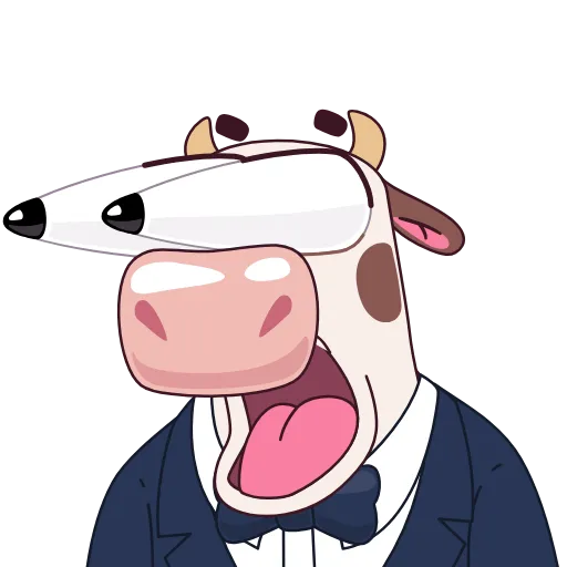 😱 Эмодзи «Бык-фермер» для Telegram