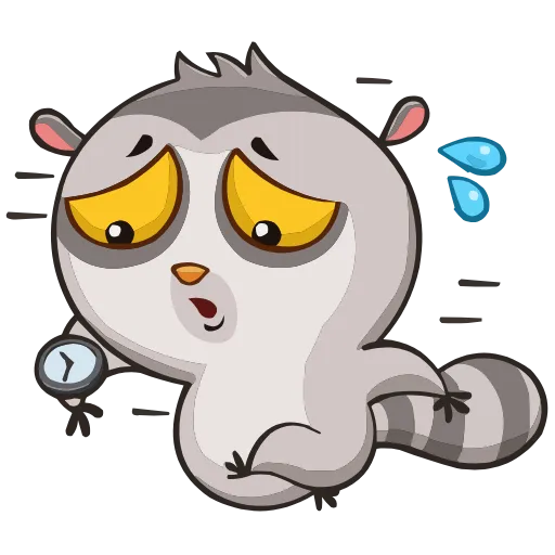 😥 Эмодзи «Набор эмоджи с лемуром Бином из ВК в качестве» для Telegram