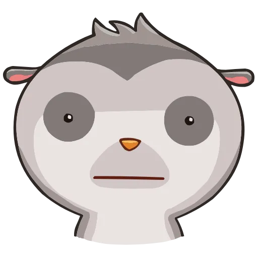 😐 Эмодзи «Набор эмоджи с лемуром Бином из ВК в качестве» для Telegram