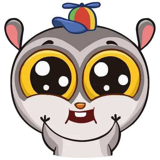 🤗 Эмодзи «Набор эмоджи с лемуром Бином из ВК в качестве» для Telegram