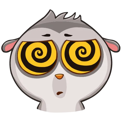 😵‍💫 Эмодзи «Набор эмоджи с лемуром Бином из ВК в качестве» для Telegram